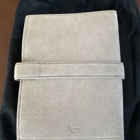 Cartier Jewelry Travel Pouch Carry Case Beige Suede .VIP Gift Item - Picture 9 of 11